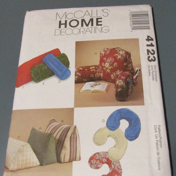 Uncut Vintage Comfort Zone Pillows Pattern: Wedges, Neck Roll, Bolsters, Lounge Pillow