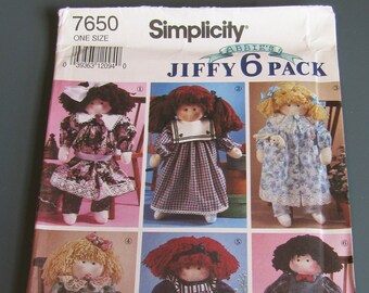 1930's Mail Order Sleepy Bill and Alice Stuffed Doll and Clothes Pattern - No. E-852