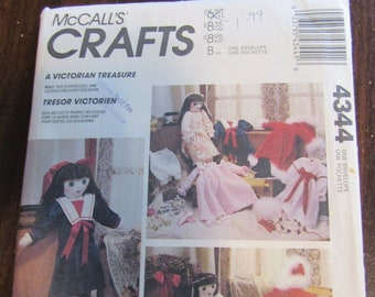 Uncut Vintage Victorian Doll Package Pattern