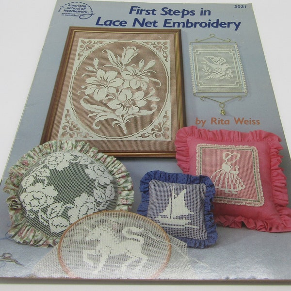 Vintage First Steps in Lace Net Embroidery Leaflet