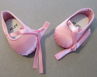18 inch Doll Satin Ballet Pointe Shoes: Pink