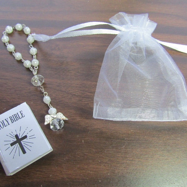 18" Doll Miniature Bible w Rosary