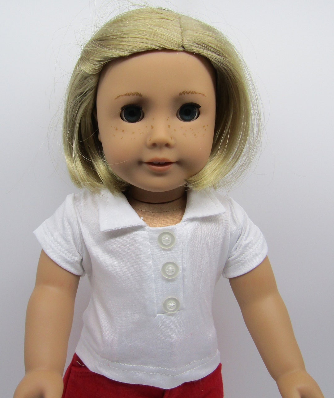 18 Doll Polo Shirt White Etsy