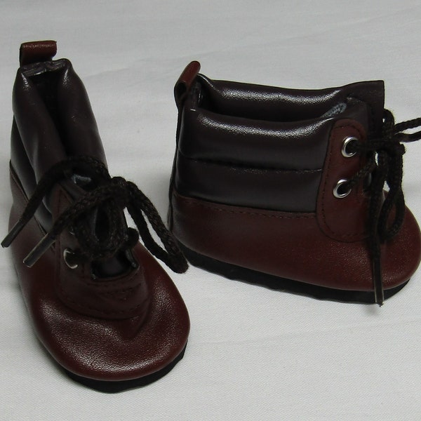 18" Doll Lace-up High-Top Boots: Brown