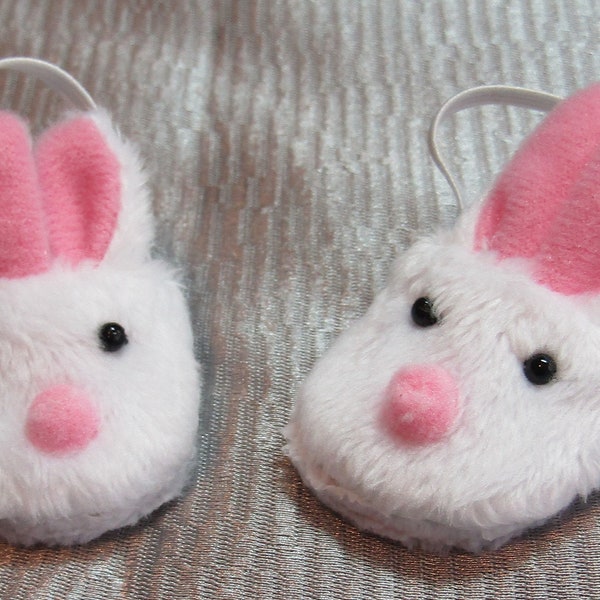 Small 14" Doll Slippers: Bunny