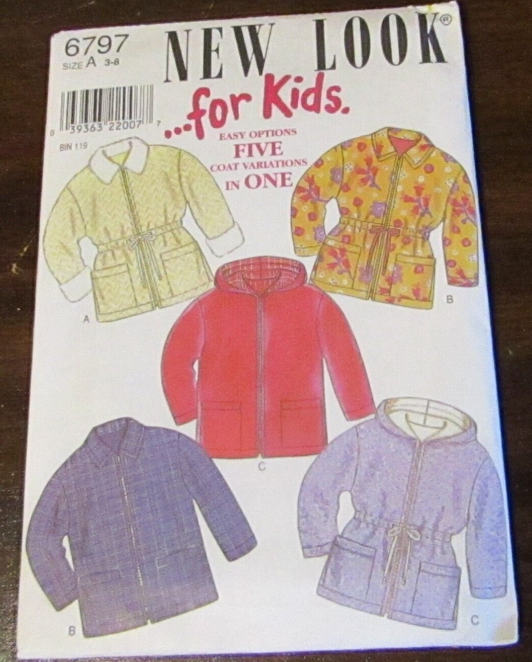 Uncut Vintage Kids' Jackets Pattern Etsy