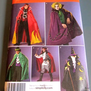 Uncut Men's' Costumes Pattern Sizes XS-M 5 Costumes w Capes