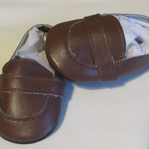 18 & 15 inch Doll Loafers: Brown