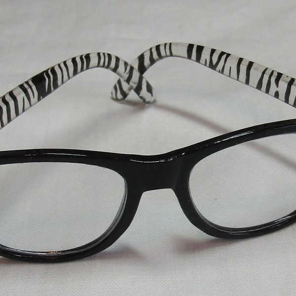 18" Doll Zebra Striped Glasses