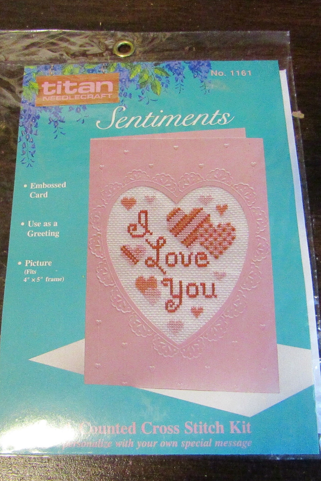 Unopened Vintage Cross Stitch Greeting Card Kit Sentiments Etsy