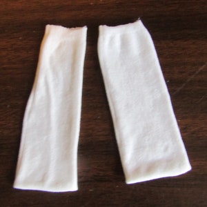 18 & 15 inch Nylon Knee Length Doll Socks: White