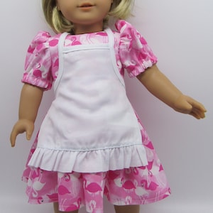 18 inch Doll Butcher Style Apron: White