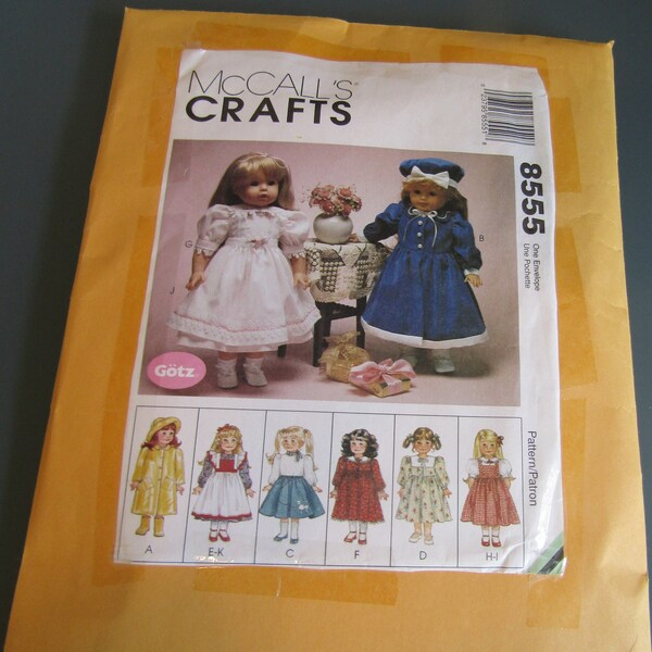 Vintage Never Used 18" Doll Clothes Pattern