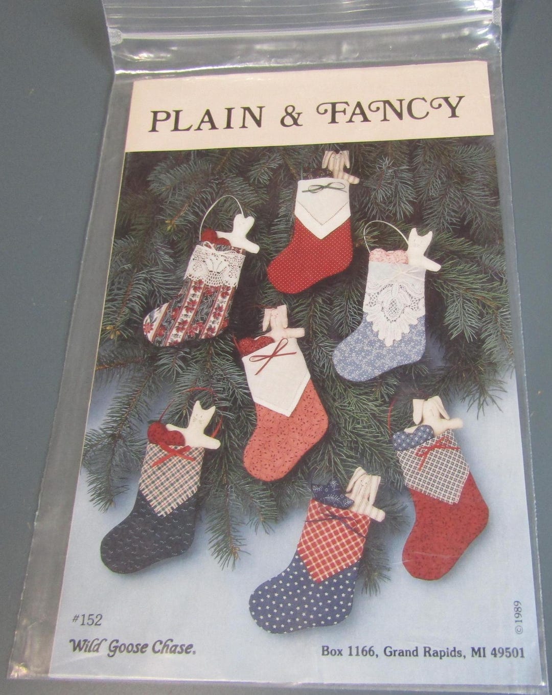 Uncut Vintage Plain & Fancy Stocking Pattern - Etsy