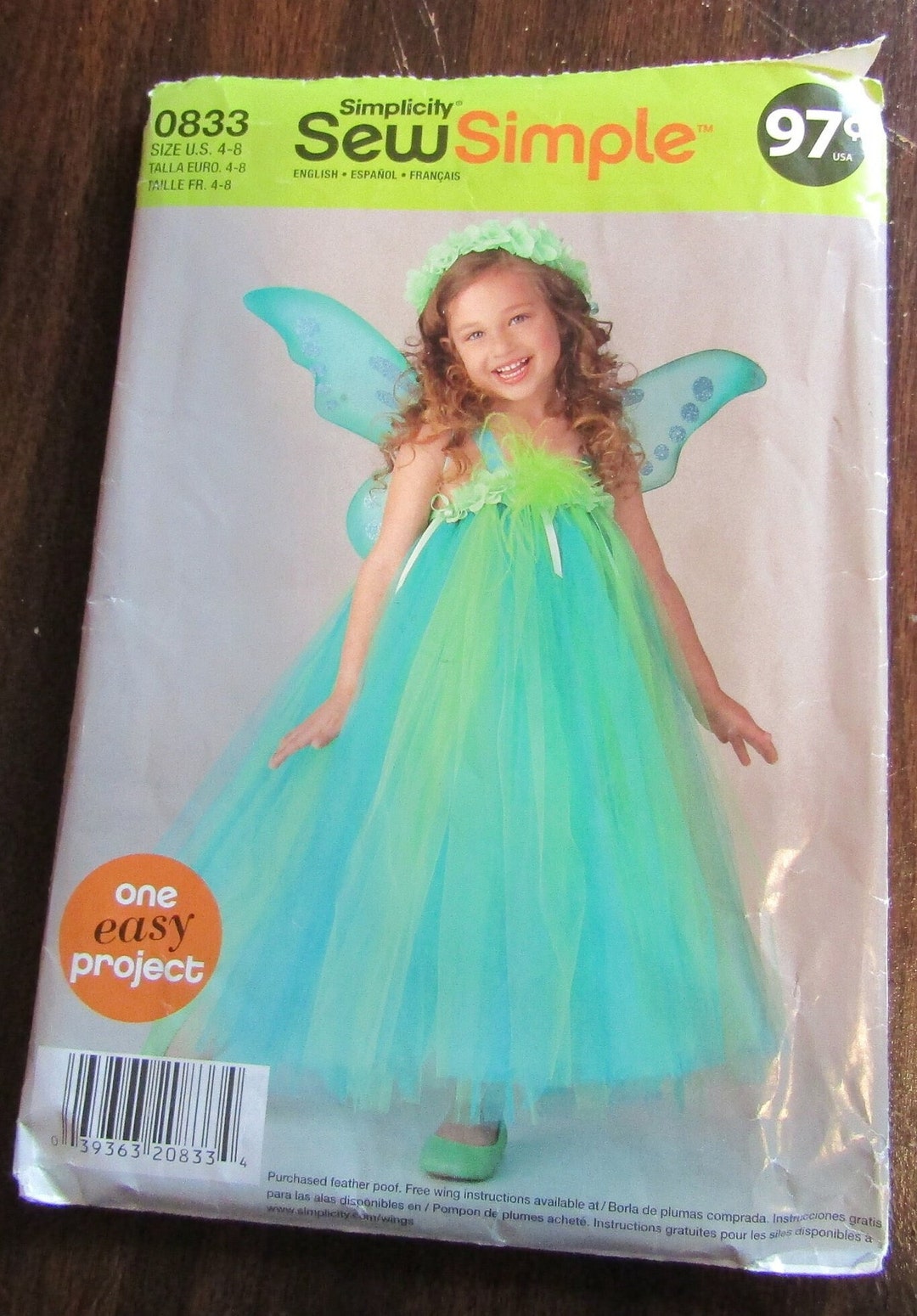 Uncut Child's Fairy Costume Pattern Etsy