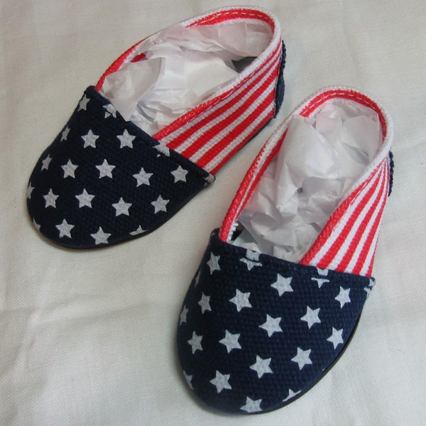 18" Doll American Flag Shoes
