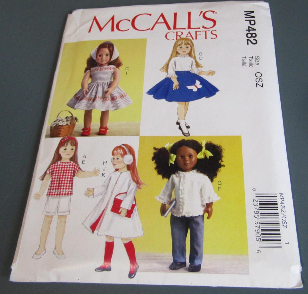 Uncut 18 Inch Doll Clothes Pattern - Etsy