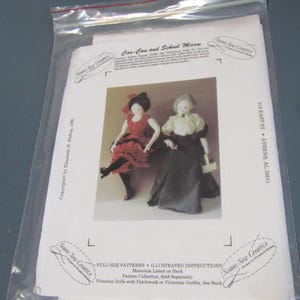 Uncut Vintage Seams Sew Creative Doll Clothes Pattern: Can-Can and School Marm Costumes 20"