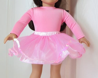 18" Doll Dance 3 Pc Outfit: Pink