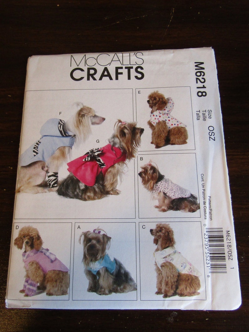 New Uncut Pet Clothes Pattern Etsy
