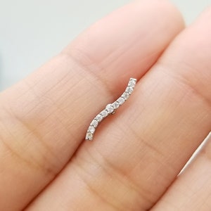 16G Wave Curve Surgical Steel Stud piercing, Cartilage,Helix Piercing High Quality Jewellery