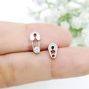 16G Clothespin Whole Surgical Steel cartilage earring, tiny Helix, Conch Piercing