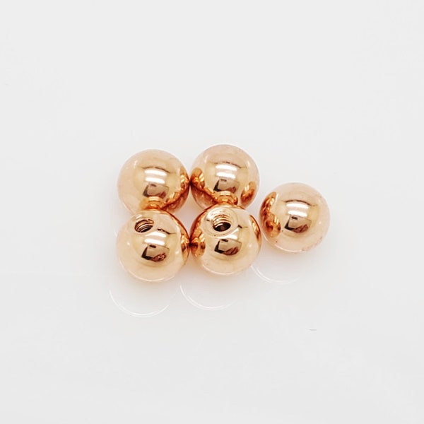 Replacement ROSE GOLD Ball End for 16G, Helix Cartilage Surgical Steel 4mm Spare Screw Ball Back