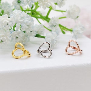 18G Heart One touch Hoop piercing, Cartilage, Helix Piercing High Quality Earring