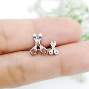 16G Scissors Whole Surgical Steel cartilage earring, tiny Helix, Conch Piercing