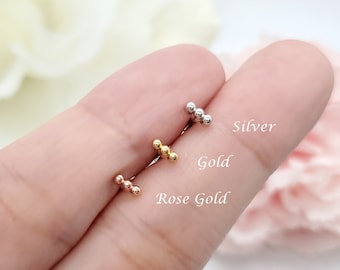 Borchie Per Piercing In Acciaio Chirurgico Con Zirconi - Foto 6