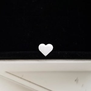 16G Heart Whole Surgical Steel Stud, Cartilage Earring, Helix Piercing