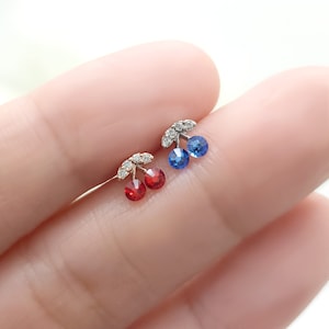 16G Cute Cherry Stud Surgical steel Earring Cartilage/ Conch/ Tragus/ Helix Piercing