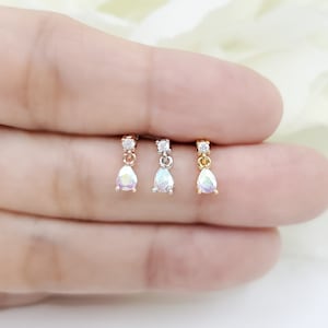 16G Teardrop Dangle Chirurgenstahl Ohrstecker/Knorpel/Conch/Helix Piercing