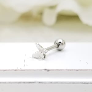 16G Butterfly Stud Earring Cartilage, Helix, Conch Piercing, Earring
