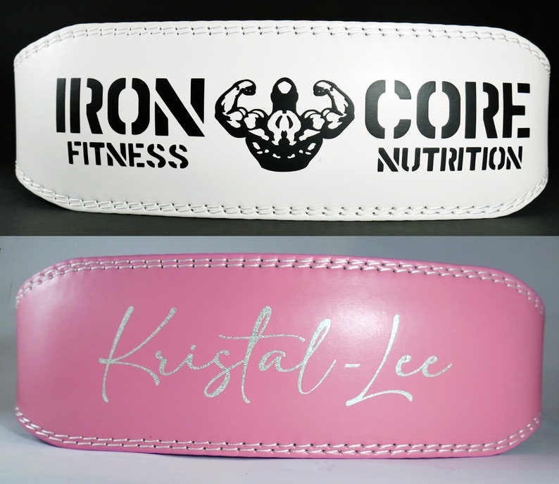 Personalized Weight Lifting Belt Two Premium Colours Custom Etsy