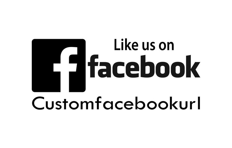 Like Us On Facebook Decal Facebook Sticker Facebook Sign | Etsy