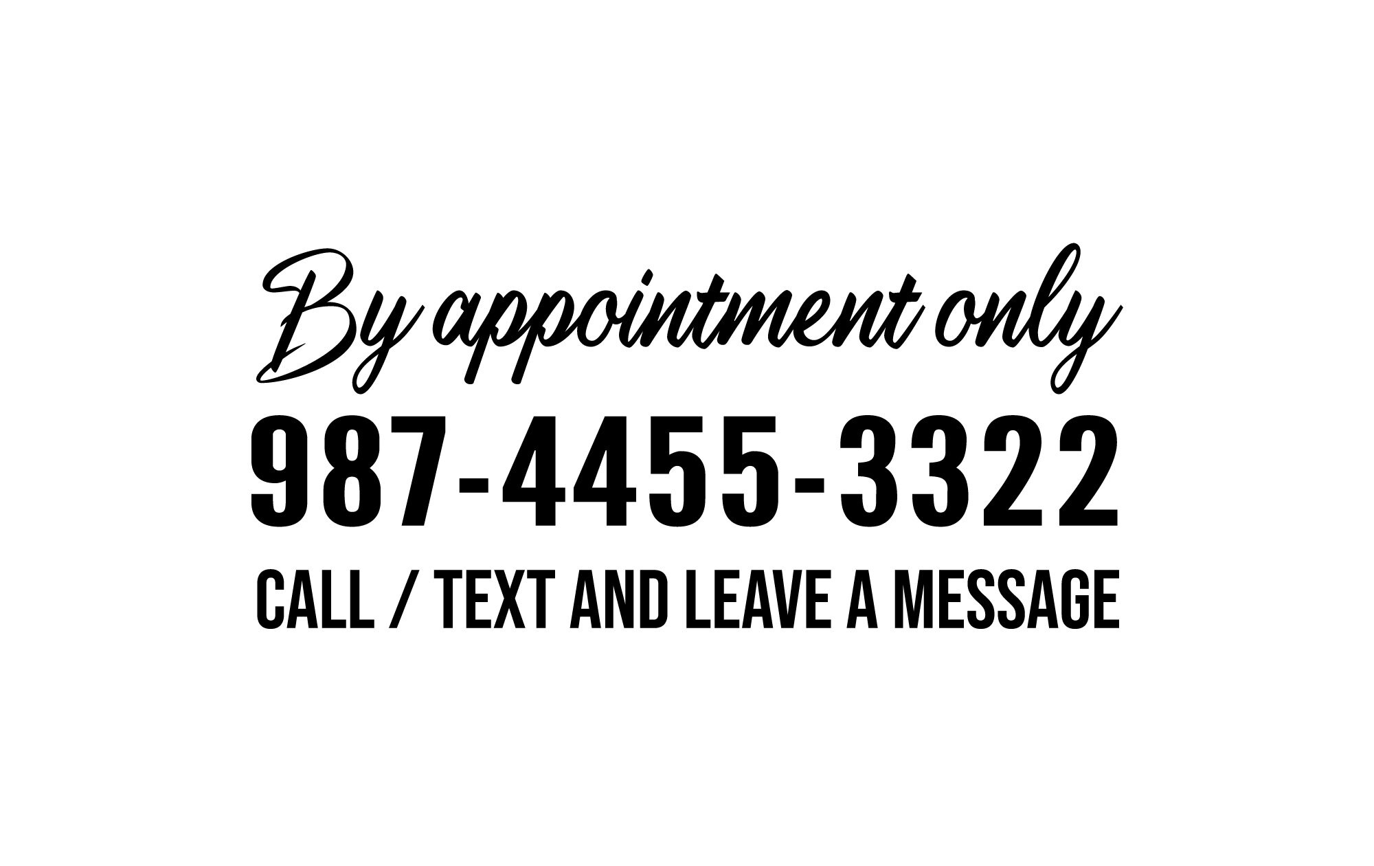 By Appointment Only Decal Appointment Only Window Sticker | Etsy