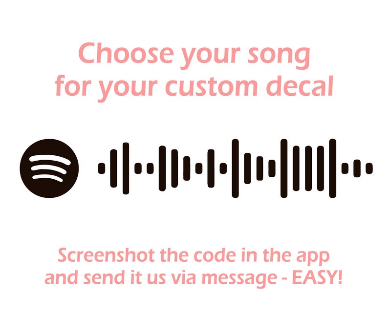 Custom Spotify Song Code Decal Your Song Spotify Song Code Etsy