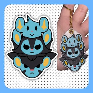 Shinx Luxio Luxray Evolution Embroidered Keychain