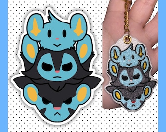 Shinx Luxio Luxray Evolution Bestickter Schlüsselanhänger