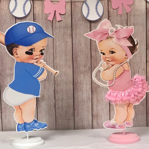 Gender Reveal Decorations Baseball or Bows Baseballs or Etsy