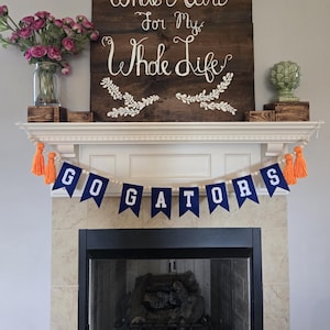Gators Football Banner Florida Gators Garland per festa di football Go Gators Bunting Flags Decorazione dormitorio University of Florida Gators Football UF