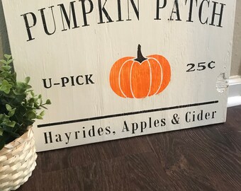 Pumpkin Patch Old timey sign|Rustic, Distressed|Fall Decor