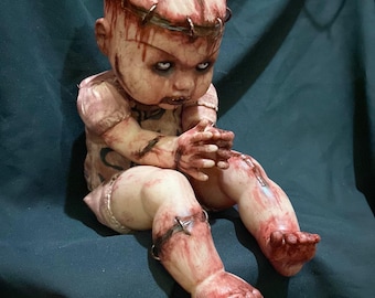 Best Seller! Not satan satanic lucifer pentagram dead killer boy doll Style Creepy cute scary horror retro figure with Hand paint 14 inches.