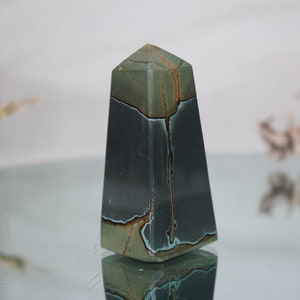 Polychrome Jasper Crystal Obelisk, AAA++ Quality, 5.5 oz Jasper Tower from Indonesia