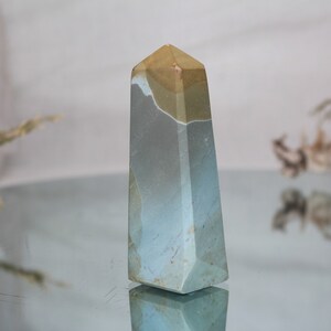 Polychrome Jasper Crystal Obelisk, AA+ Quality, 4.2 oz Jasper Tower from Indonesia