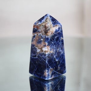 Sodalite Crystal Obelisk Point, AAA+ Quality, 3.1 oz All Polish from Indonesia