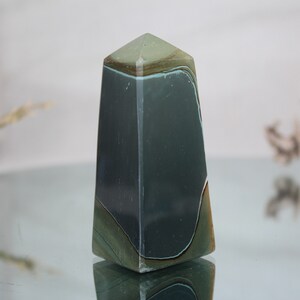 Polychrome Jasper Crystal Obelisk, AAA++ Quality, 7.1 oz Jasper Tower from Indonesia