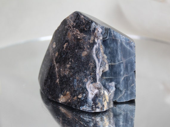 0.99 lb Rare Petrified Wood Freeform, Polished Opalized Wood from Indonesia, AA+ Quality, 15.9 oz, Energy Healing, Reiki Charged, Free Ship
