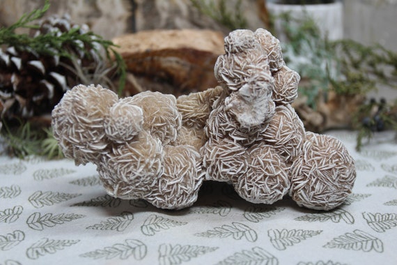A+ 1.20 lb Desert Rose Freeform Crystal Cluster, 19.2 oz Raw Mineral